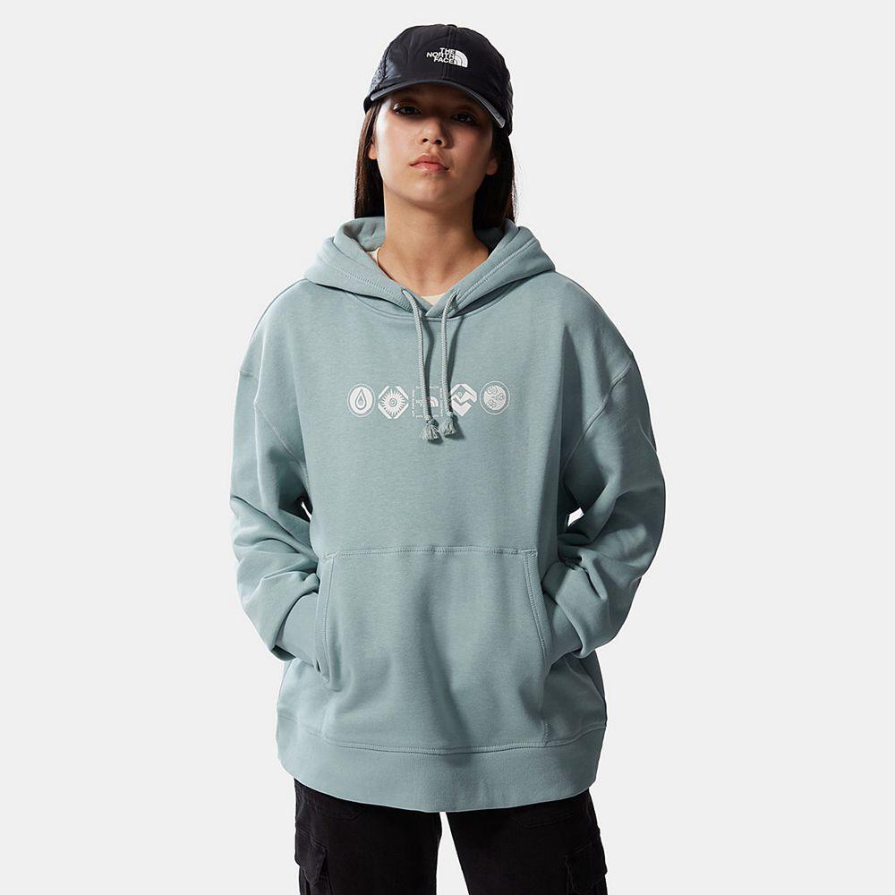 The North Face Himalayan Bottle Source Γυναικεια Φούτερ Hoodie - Ασημι Μπλε (THXG41380)